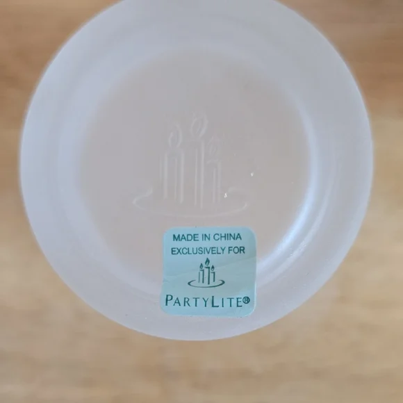 PartyLite Frosted White Votive Trio with Black Damask Accent - Picture 6 of 7